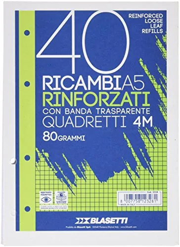 Blasetti 2328-80g/m² 40fogli carta milllimetrata