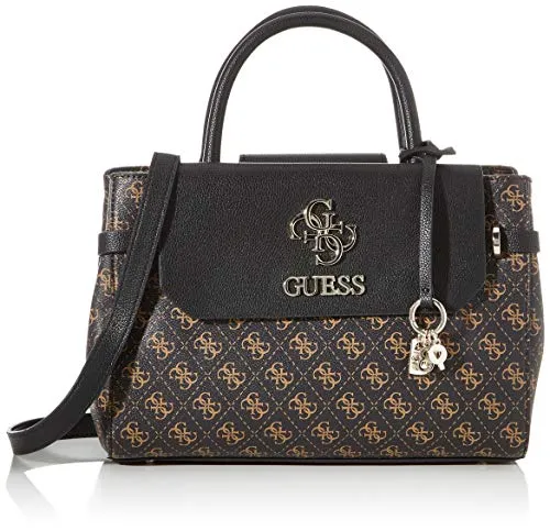 Guess Esme Girlfriend Satchel Borsa a Tracolla da Donna, Marrone, Taglia Unica