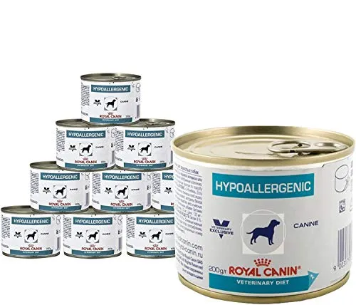 Royal Canin Hypoallergenic, cibo per cani dietetico e ipoallergenico, confezione da 24 scatolette da 200 g (etichetta in italiano non garantita)