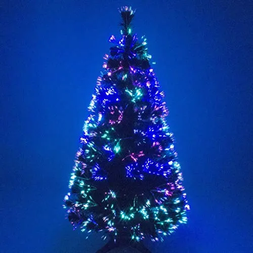 Christmas Concepts® Albero di Natale di Natale a fibra ottica verde di 6ft con multi sorgente LED 180cm