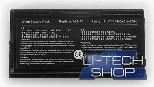 LI-TECH Batteria Compatibile per ASUS PRO50 6 Celle 4400mAh Nero Notebook Computer Nuova