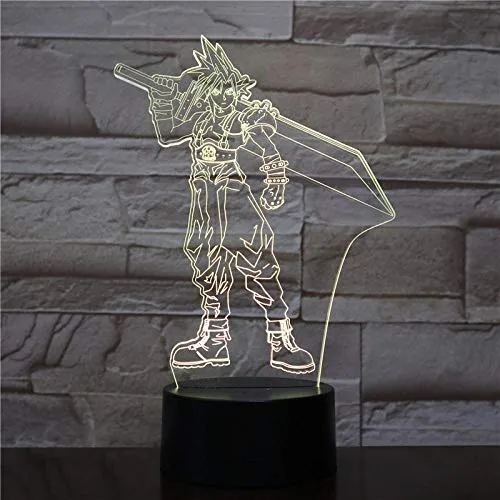 Lampada Da Illusione 3D Gioco Di Luce Notturna A Led Final Fantasy Ix Touch Sensor Lampada Decorativa Compleanno Festa Di Natale Regalo Vivi Ornitier Lampada Da Tavolo