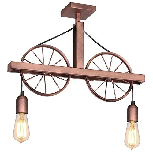 Homemania HOMAX_4323 Lampada a Sospensione Pav Rame in Metallo, 52 x 10 x 45 cm