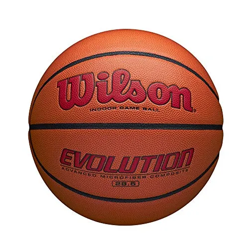 Wilson Sporting Goods intermedi, Dimensioni 28.5, Scarlet Evolution Indoor Game Basketball