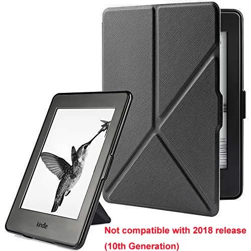Innogie Custodia Cover Custodia in Pelle PU per Kindle Paperwhite – Copertura per all-New Amazon Kindle Paperwhite (Tutte Le Versioni 2012, 2013, 2015 e 2016), Nero