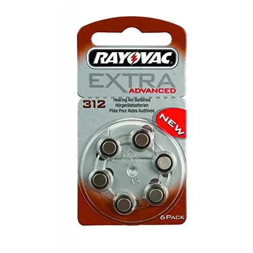 180 x Rayovac Batterie extra Avanzata Hearing Aid Type 312