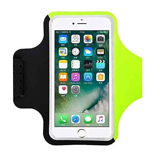 Bracciale sportivo resistente all'acqua con chiave,soldi,supporto per carta di credito per iPhone XS XR X 8Plus 7 plus 6s plus Samsung S8 S7 Edge Huawei adatto a qualsiasi smartphone inferiore a 6.2"