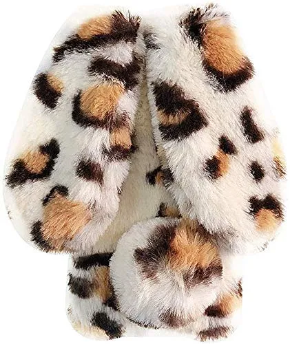 Peluche Custodia Cover per Tecno Camon 20Pro 5G,Custodia Coniglio Peluche per Tecno Camon 20Pro 5G, Custodia Peloso Carino Fluffy Cover Bambine Copertura Caso per Tecno Camon 20Pro 5G - Leopardo