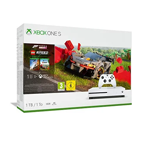 Xbox One S - 1TB Bundle Forza Horizon 4, Lego Speed Champions + 1 Mese Live Gold + 1 m Gamepass - Bundle - Xbox One