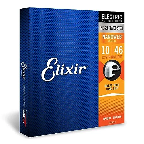 Corde per chitarra elettrica a 12 corde Elixir® Strings con rivestimento NANOWEB®, Light (.010-.046)