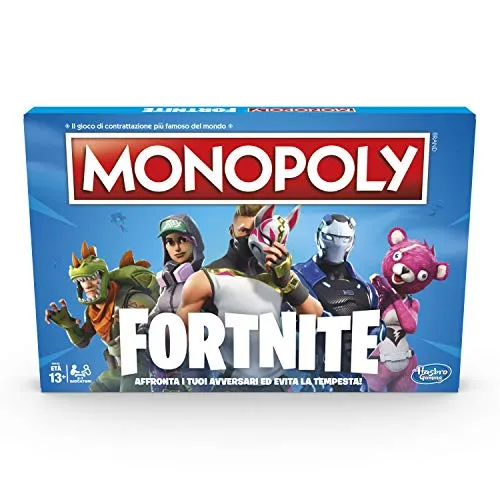 Monopoly Hasbro E6603103 Fortnite Gioco da Tavolo, 13 anni+, Per 2-7 Giocatori- Versione in Lingua Italiana