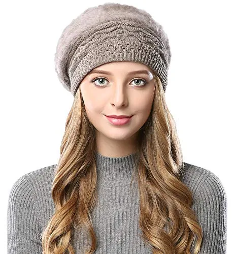 Alleza Cappello Invernale Donna in Lana Berretti Beanie Inverno Lavorato a Maglia Felpa Fodera Invernale