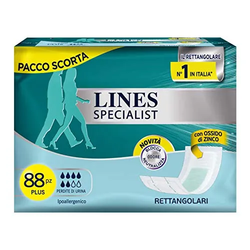 LINES SPECIALIST PLUS RETTAGOLARE, Confezione da 88 Pezzi