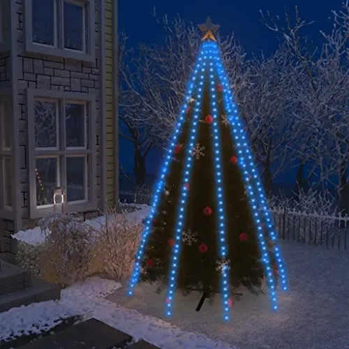 vidaXL Rete di Luci per Albero di Natale 400 LED Blu 400 cm