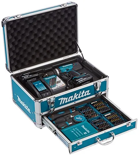 Makita DHP453RYX2 Trapano avvitatore a percussione, 2 batterie 18 V / 3 Ah