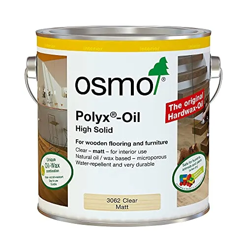 Osmo Polyx Olio di cera dura, colore 3062 trasparente opaco, 2,5 l