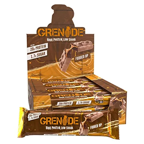 Grenade Barretta Proteica a Basso Contenuto di Carboidrati - Fudged Up, 12 x 60 g