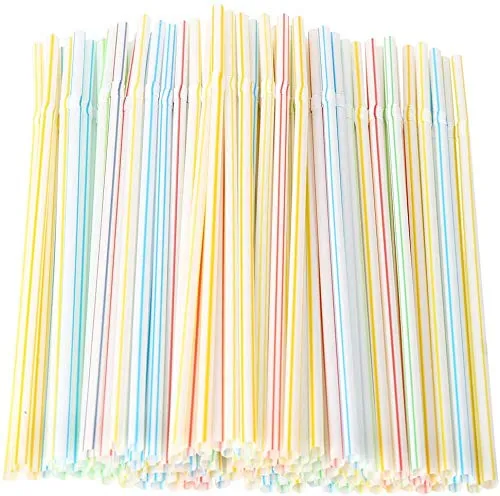 Opopark Cannucce in Plastica Cannucce Flessibili usa e getta Senza BPA per Forniture per Feste,Matrimoni,Casa,Bar,Negozi, 100 Pezzi Colori Assortiti