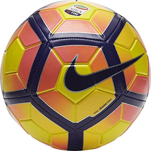 Nike Strike Serie A – Pallone, Colore: Giallo, Unisex Adulto, Strike Serie A, Amarillo (Yellow/Purple/Black), 4