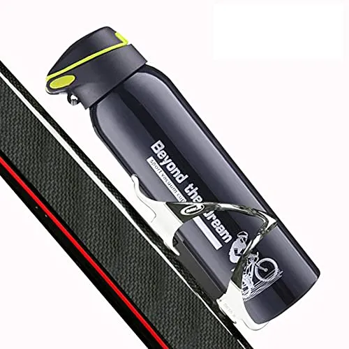 Borraccia Da 500 Ml, Borraccia Termica Per Bicicletta, Mountain Bike, Bicicletta, Equitazione, Borraccia Termica 500 Ml In Lega Di Alluminio Per Uso Domestico, Viaggi, Colore Nero