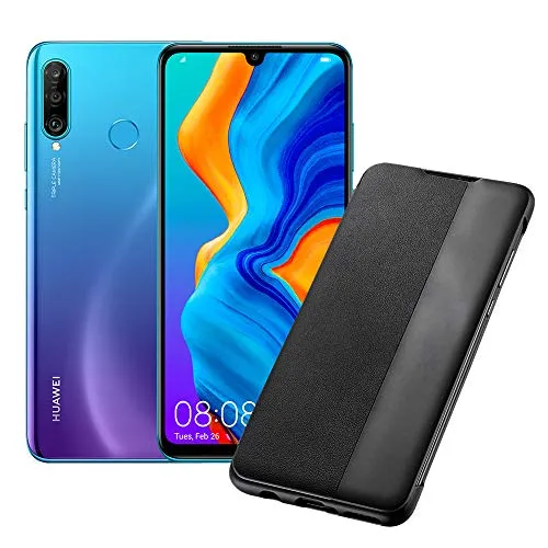 HUAWEI P30 Lite Smartphone e Cover, 4 GB RAM, Memoria 128 GB Espandibile, Display 6.15" FHD+, Tripla Fotocamera Posteriore da 48+8+2 MP, Fotocamera Anteriore 24 MP, Blu [Italia]