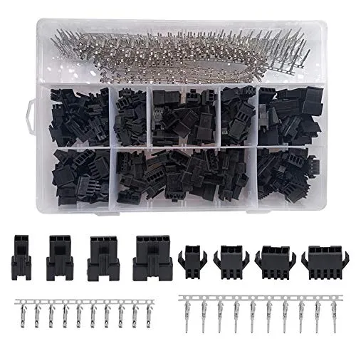 YIXISI 560pcs 2.5mm Pitch 2 3 4 5 Pin SM Connettori Elettrici Maschio e Femmina Alloggiamento Kit di Assortimento Adattatore