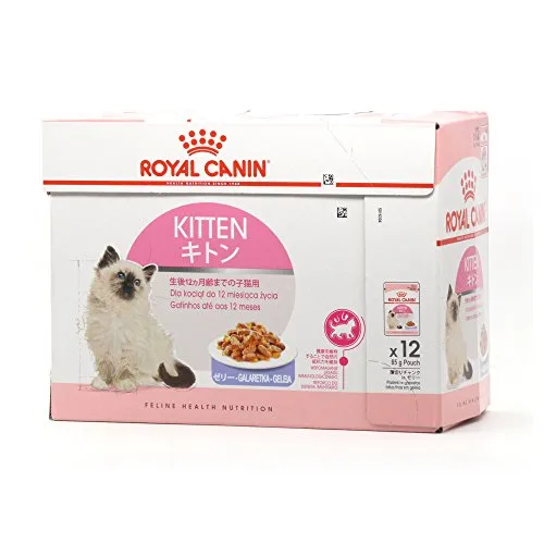 Royal Canin, Feline Health Nutrition Kitten Instinctive, mangime per cuccioli di gatto in gelatina, 12 x 85 g (etichetta in lingua italiana non garantita)