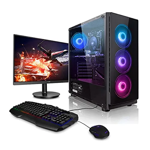 Megaport PC-Gaming AMD Ryzen 5 5600X 6x 3.70GHz • Schermo LED 24” • Tastiera/Mouse • GeForce GTX1660Super 6GB • 500GB M.2 SSD • 2TB HDD • 16GB 3000 DDR4 RAM • Windows 10 • WiFi