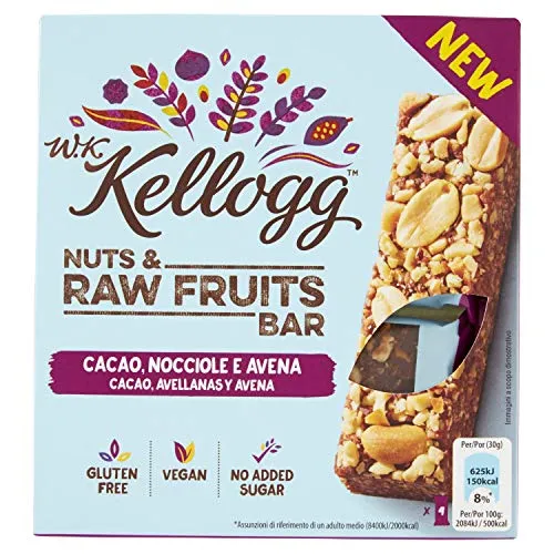 Kellogg's Wkk Bars Cacao Nocciole e Avena - 0.120 kg