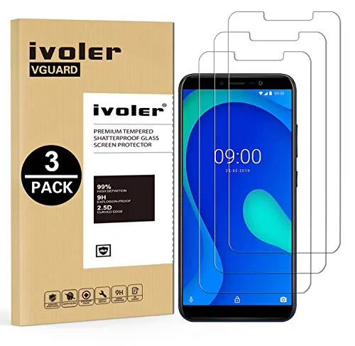 VGUARD [3 Pack] Pellicola Vetro Temperato per Wiko Y80, Pellicola Protettiva Protezione per Schermo per Wiko Y80