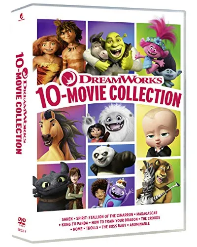 Dreamworks 10 Movie Collection ( Box 10 Dv) (Spirit,Shrek,Baby Boss,Trools )