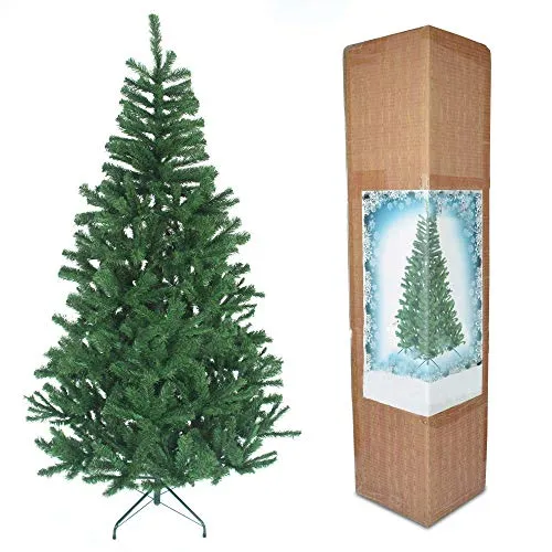 Gift 4 All Occasions - Albero di Natale Artificiale con Base in Metallo, Forma di Pino, 230 Punte, 1,2 m, Colore: Verde