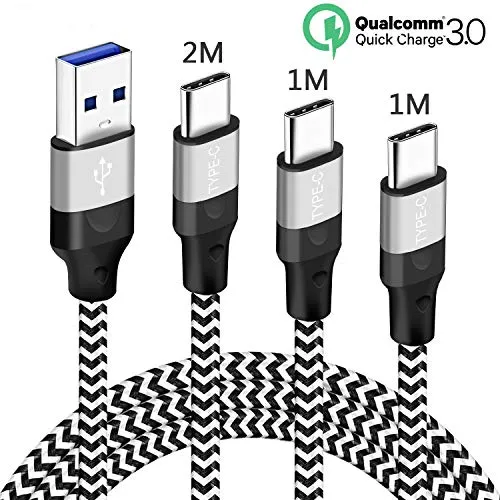 Cavo USB Type-C Carica Rapida 3A per Samsung A71 A51 5G A70 A50 A40 A20e M51,Xiaomi Redmi Note 7 8 9 ,Poco X3,Mi 10t Se 9T A3,Ricarica Veloce 1-1-2m