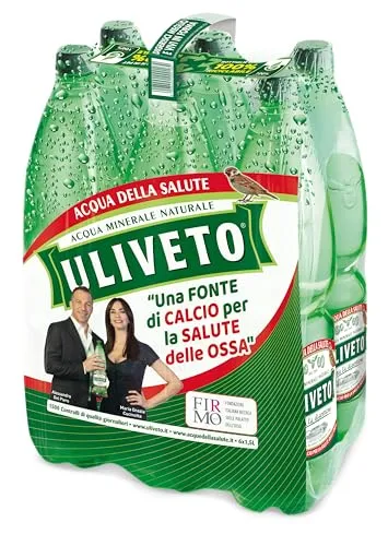 Uliveto Acqua Minerale Naturale, 1.5 L, Confezione da 6 (6 x 1.5 L)