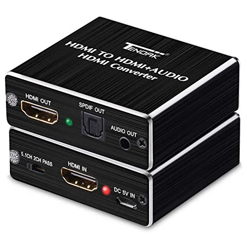 Tendak - Splitter audio HDMI 4 K HDMI a HDMI SPDIF TOSLINK Optical e 3,5 mm, con adattatore HDMI 1.4 per lettore Blue-Ray, PC e PS4