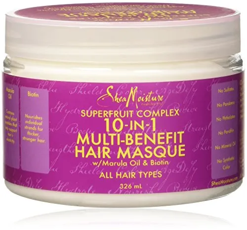 Shea Moisture, Superfruit 10-in-1, maschera per capelli, sistema rigenerativo, 326 ml