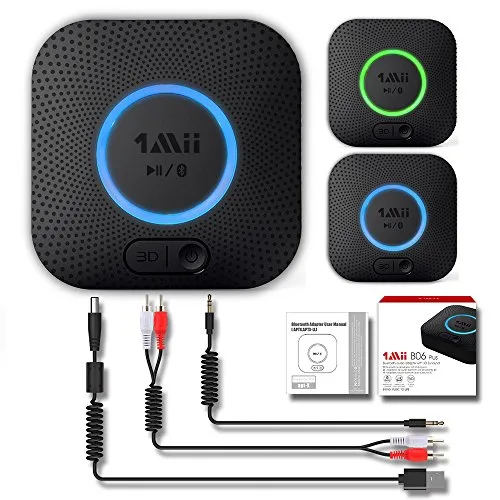 1Mii Reiie B06 - Ricevitore audio Bluetooth alta fedeltà Hi-Fi con supporto APT-X Low Latency e 3D Surround per streaming di musica e audio