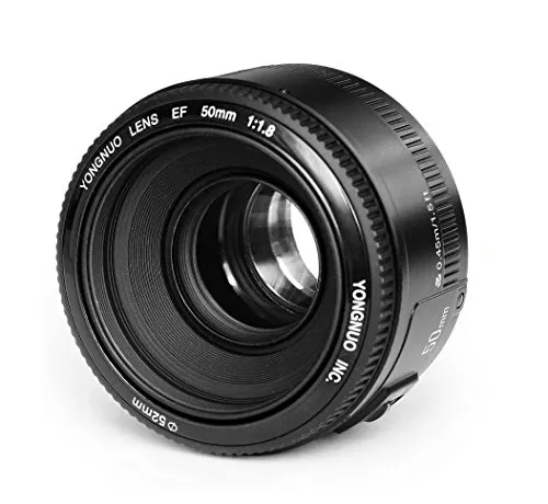 Yongnuo Yn Obiettivo con Canon Ef 50 mm F1.8, compatibile con Canon 350D/450D/500D/600D/650D/700D/60D/5D Mark II/5D Mark II/5D Mark IIi