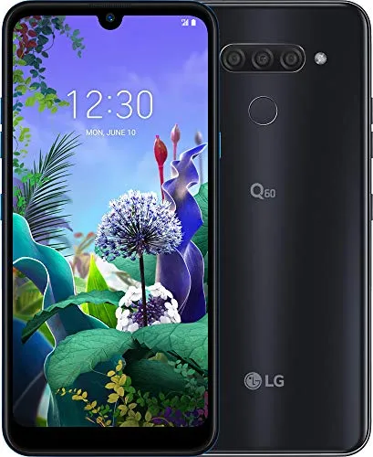 LG Q60 smartphone Dual SIM con Tripla fotocamera posteriore, Display 6.26'' HD+, batteria da 3500mAh, Selfie da 13MP, Audio DTS:X, Octa-Core 2.0GHz, Memoria 64GB, 3GB RAM, Android 9, Nero [Italia]