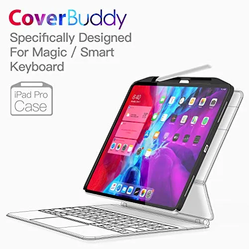 SwitchEasy - Custodia CoverBuddy per iPad Pro 12,9" 2020 (4a generazione) e 2018, compatibile con Magic/Smart Keyboard, con portapenne