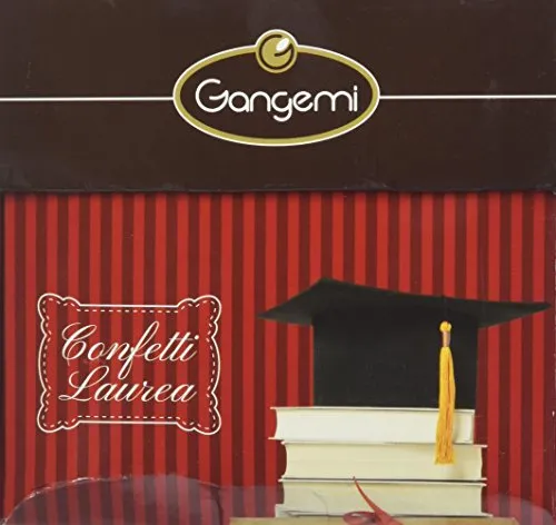 Gangemi - "La Tua Laurea" Elegante Scatola di Confetti Rossi alla Mandorla confezionati singolarmente - 500g