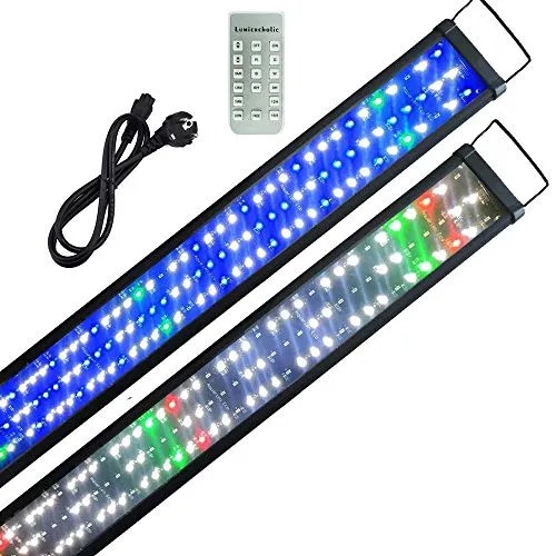 Boomersun RGB Illuminazione per Acquario con Telecomando, Plafoniera LED Acquario Dolce, Lampada LED per Acquario Luce Acquario 90-120cm