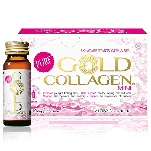 Gold Collagen Pure - L'originale integratore liquido al collagene più venduto: FORMULA COMPLETA con collagene marino, acido ialuronico, vitamine essenziali ed aminoacidi. Per Pelle, Unghie e Capelli.