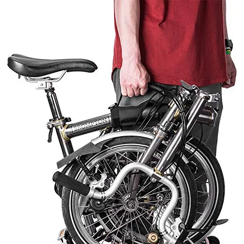 ZJY Maniglia per Il Trasporto della Bici Pieghevole, Impugnatura Mobile, Tracolla, Impugnatura ergonomica con Impugnatura Regolabile Design - Adatto per Accessori Ideali per Biciclette