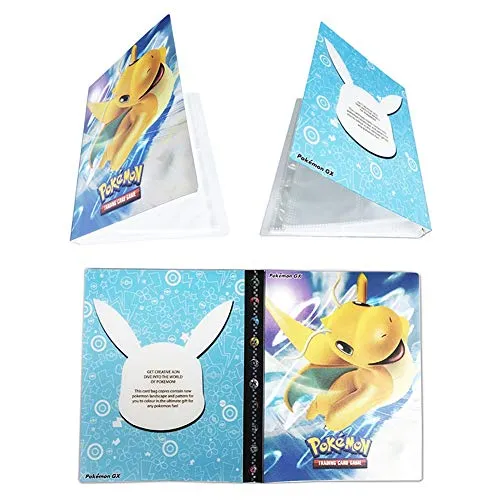 Porta carte Pokemon Album Cartella Raccoglitore Libro 30 pagine 240 Capacità di carte (Dragonite)