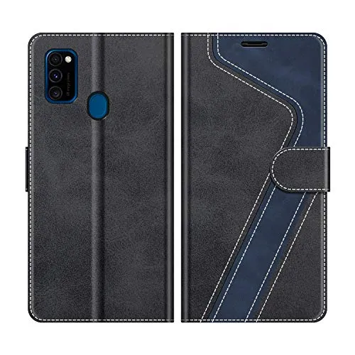 MOBESV Custodia per Samsung Galaxy M30s, Cover a Libro Magnetica Custodia in pelle Per Samsung Galaxy M30s, Elegante Nero