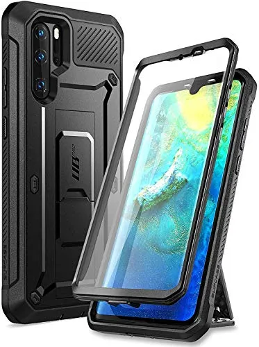 SUPCASE Cover Huawei P30 PRO 2019 Release, Custodia a 360 Gradi Protezione per Schermo Integrata con [Kickstand] Full-Body Rugged Case [Serie Unicorn Beetle PRO], Nero