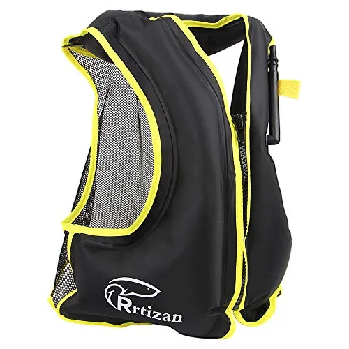 Rrtizan Unisex Adulto Portable Gilet Gonfiabile boccaglio per Immersioni in Tutta Sicurezza, Adatto per 30-120KG