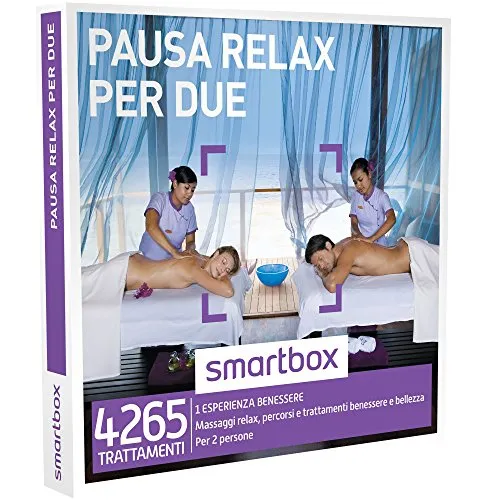 Smartbox - Pausa Relax Per Due - Massaggi Relax, Percorsi e Trattamenti Benessere e Bellezza, Cofanetto Regalo, Benessere