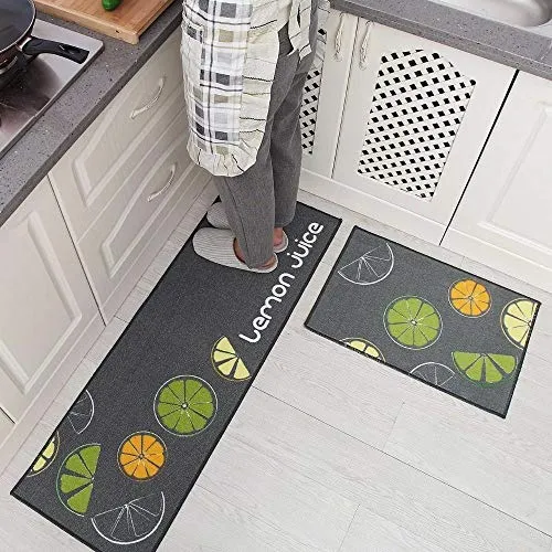 Tongxu - Set di 2 tappetini antiscivolo assorbenti per cucina, bagno, per posizionare il lato anteriore del lavello o della lavatrice, 40 x 120 cm e 40 x 60 cm
